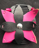 Leather Pink & Black